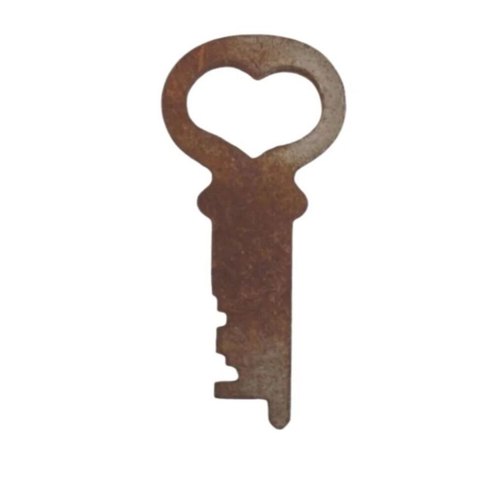 Heart Key Steamer Trunk Vintage Flat
